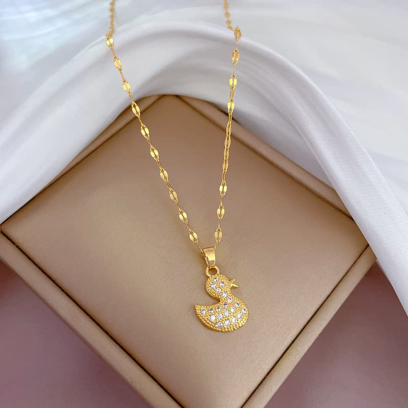 TEMU 1pc Silvery Plated Pendant Necklace - Whimsical Gift For Showers, Easter,