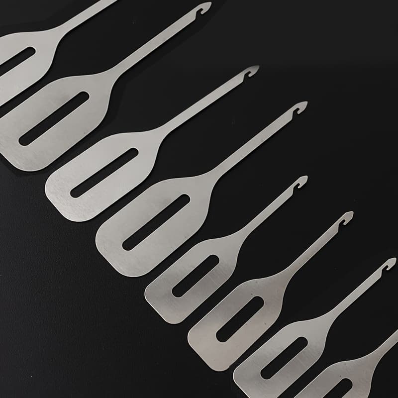 TEMU 8pcs Stainless Steel Quick Threader Embroidery Sewing Accessories Hand-knit Cross Needle Threading Tool Diy Handmade Crafts