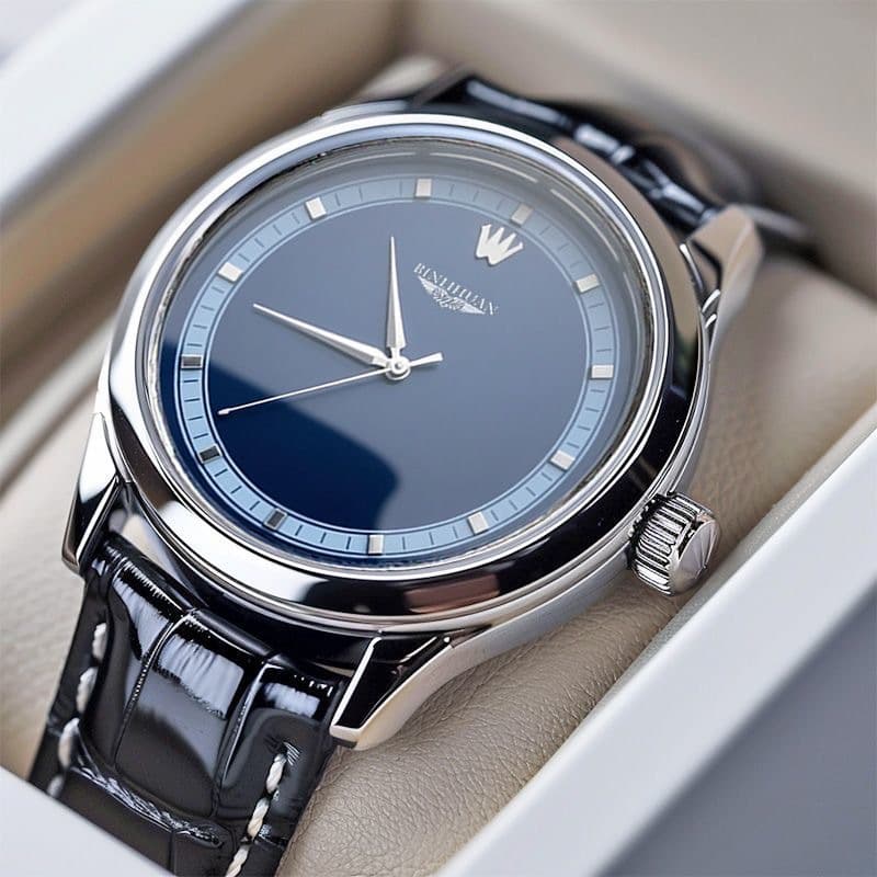 TEMU Newest Exquisite Elegant Men's Wristwatch, Classic Minimalist Fashion Quartz Watch, Display Box Not Included