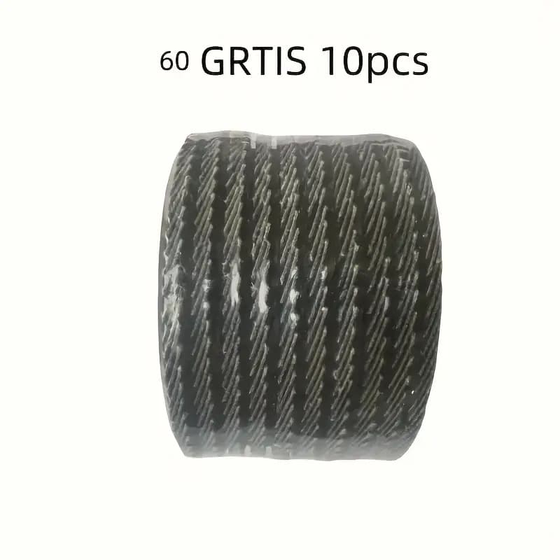 TEMU 10pcs Fiber Backed Carbide Flap Discs - 4.53" (115mm) Medium 60/grit Blue, High-efficiency Grinding Wheels For Metal Rust Removal