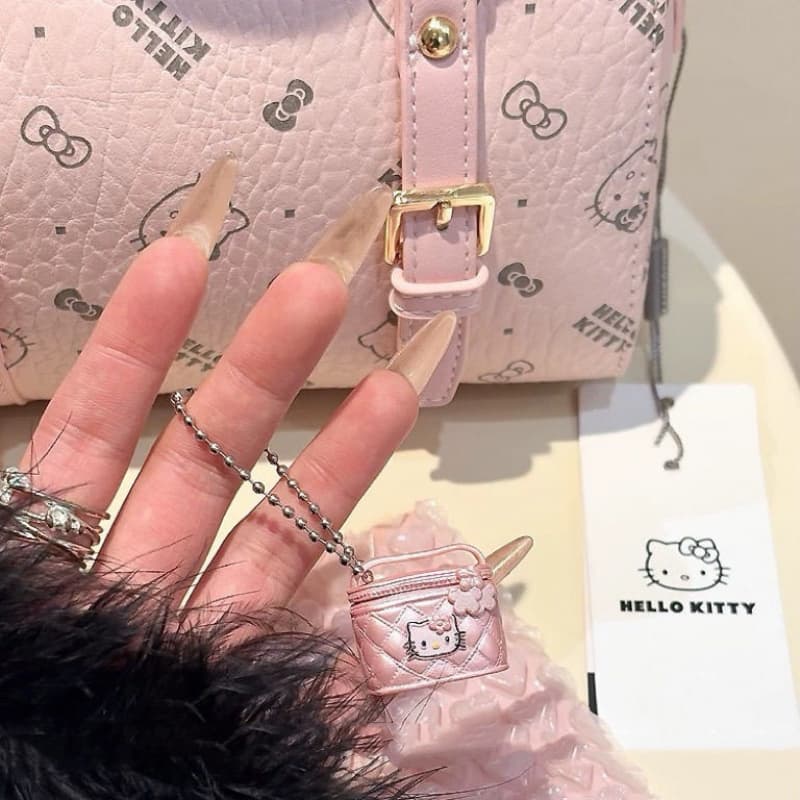 TEMU Series Hello Kitty Cat Bag Phone Case Charm Pendant Bag Accessory Decoration Earphone Case Anti-loss Small Charm, 1pc (charm Only)