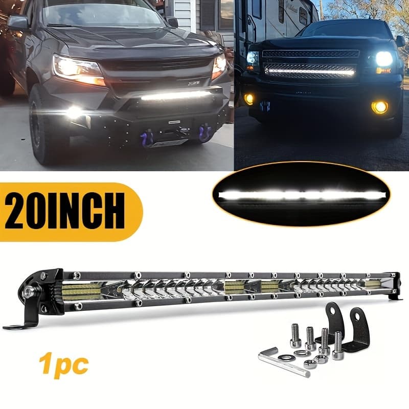 TEMU 30inch 20inch Led Work Light Bars - Bright, Durable For Pickups, , Utvs, Suvs & Boats Off Road, Without Battery