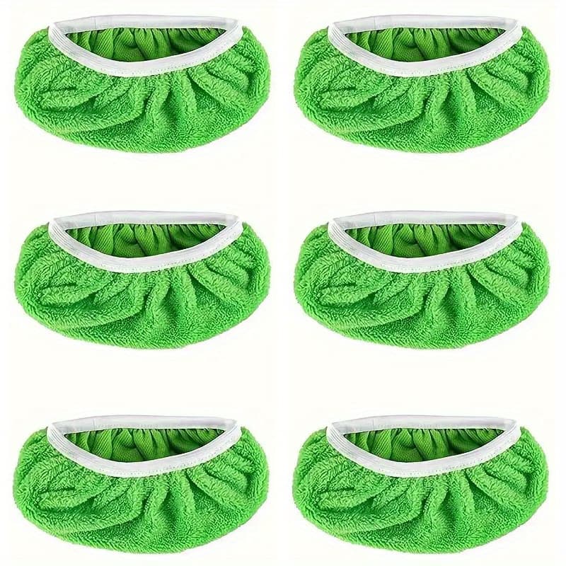TEMU 6pcs, Reusable Mop Replacement Pads, Flat Floor Mop Cloth, Washable And Durable Replacement Mop Cloth, Absorption And Water Absorption, Wet And Dry, Easy To Clean, Cleaning Supplies