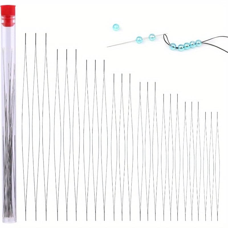 TEMU 40/ 80pcs Beading Needles Set, Collapsible Beading Needles With Storage Tube For Bracelets, Necklaces And Jewelry Making, Beading Supplies, Jewelry Making Tools
