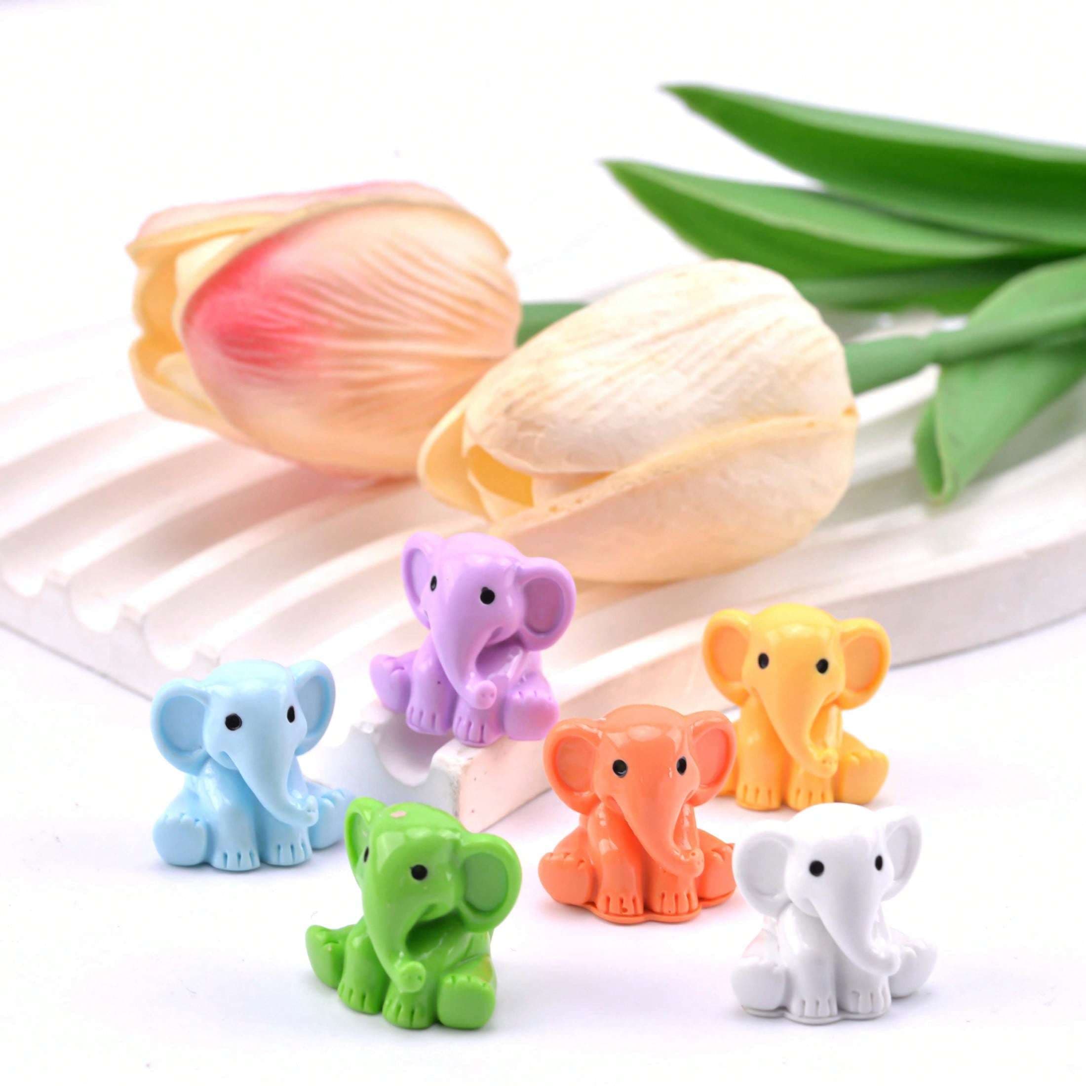 TEMU 30pcs Bohemian Acrylic Resin Elephant Beads For Jewelry Making, 10 Mixed Color Pendants Without Holes. Diy Craft Pendant Accessories Are Used For Bracelets, Necklaces, And Phone Chains.