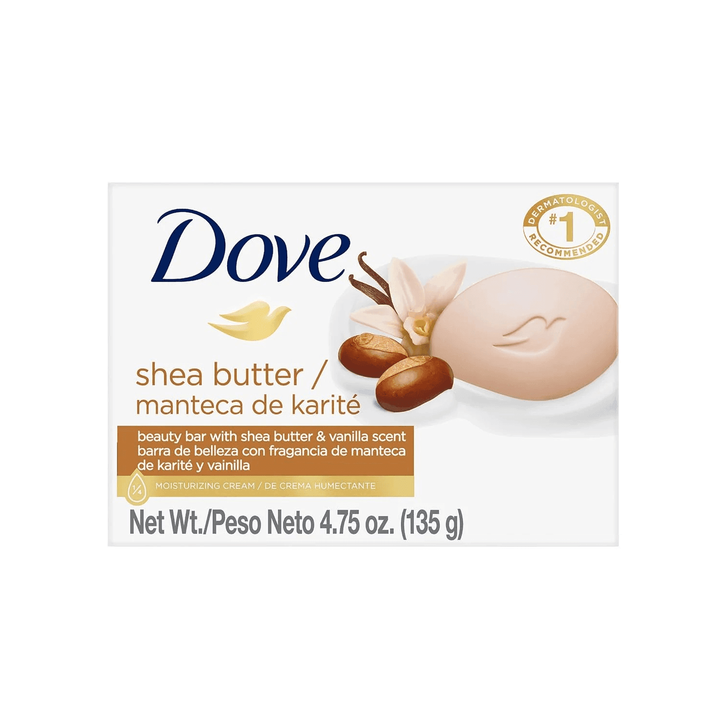 TEMU Shea Butter & Vanilla Pampering Beauty Bar, 3-in-1 Face, Body, And Hand Soap Bar, 4.75 Oz Ea