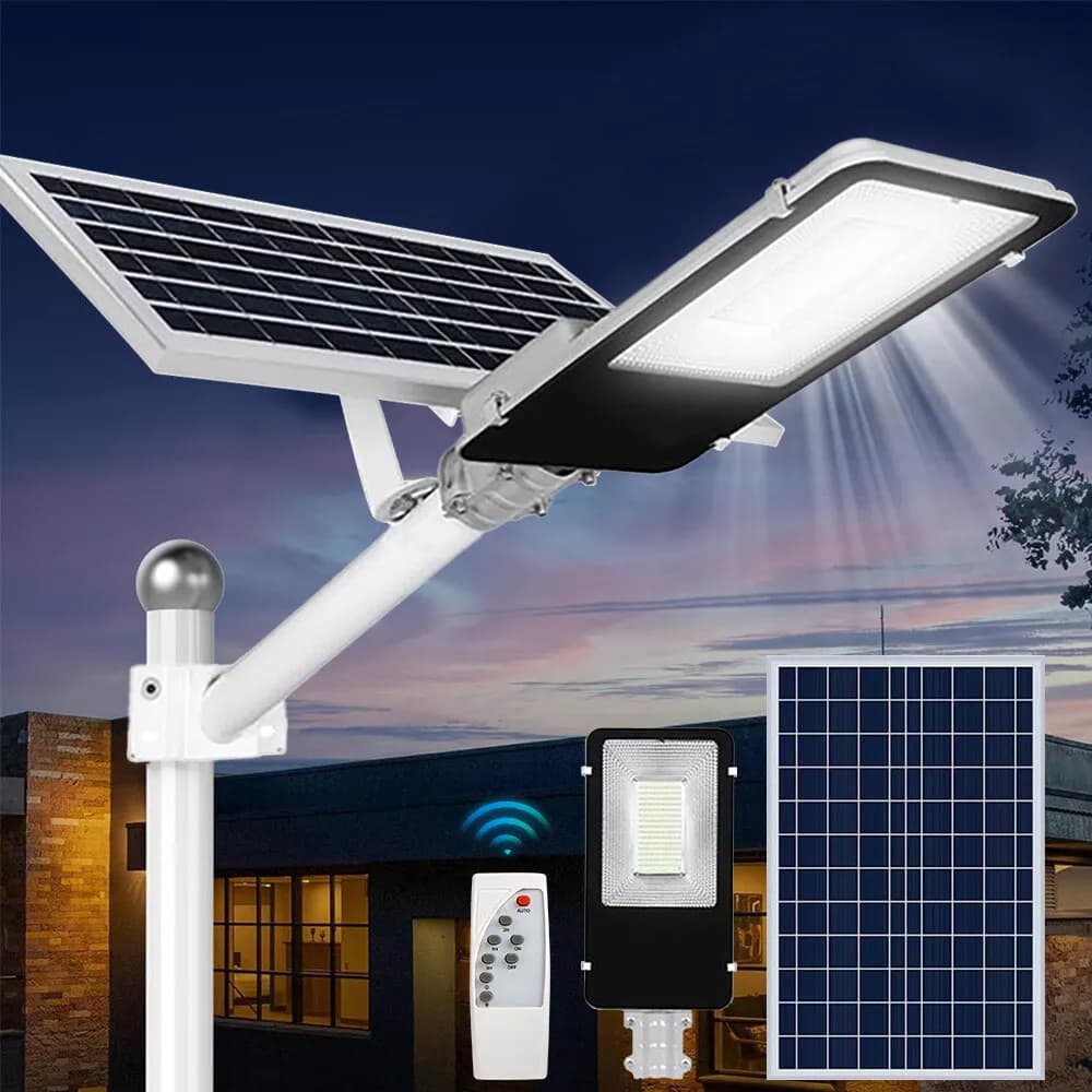 TEMU Solar-powered Street Lamps, Wide-angle Solar Lights Lots, Outdoor Led Street Lighting, And Flood Lights For Gardens And Yards That Operate From Dusk Till Dawn