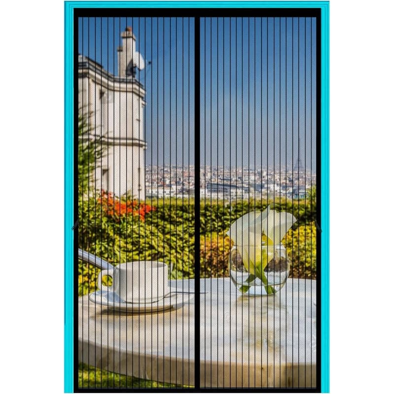 TEMU Heavy Duty Magnetic Screen Door With Magnetic Closure & Operation - Black Insect Proof Mesh Panel For Front/ Back Doors, Patio, Sliding Glass Doors - , No Bug Zapper, Pet & Barrier