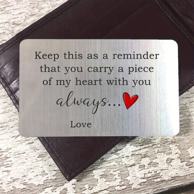 TEMU Valentine's Day Present, Wallet Card Gift, Gift For Him, Romantic For Him, Men's Wallet Card Insert