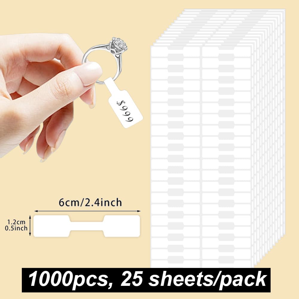 TEMU 1000pcs/roll Jewelry Price Tags, Office Stickers, Document Seals, Office Supplies Stickers