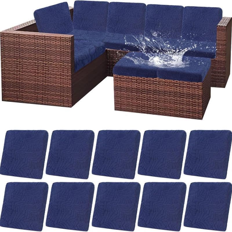 TEMU Outdoor Patio Cushion Covers Set Of 8/10 Waterproof Stretch Seat Cushion Cover For Patio Furniture Outdoor Sofa Cushion Cover Replacement Couch Slipcovers Chair Seat Cover