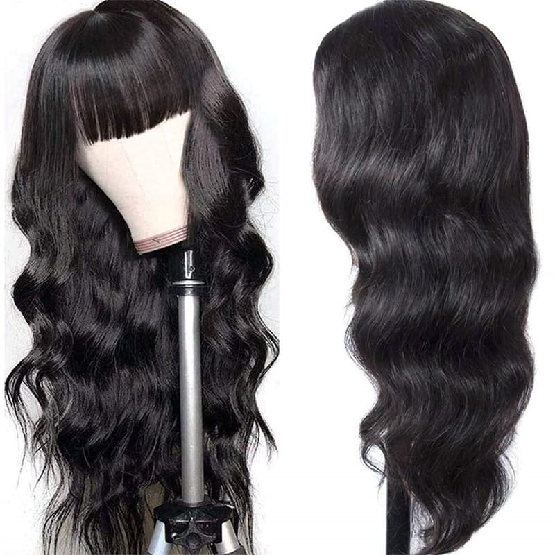 TEMU Women's Looking Front/temporal Hair Line Wig - Heat-resistant Lightweight Curly Wavy Hair With Edges, For Daily Wear, Parties & Casual Outfits - Suitable For (black Wavy Hair)