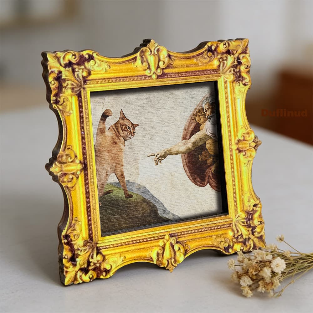 TEMU 1pc Duflinud 1pc Wood Fridge Magnet Suitable Decor, Suitable For Fridge Magnets With Back Base, Mini Decoration For, Holiday Gift For Cat Lovers (no /-free)