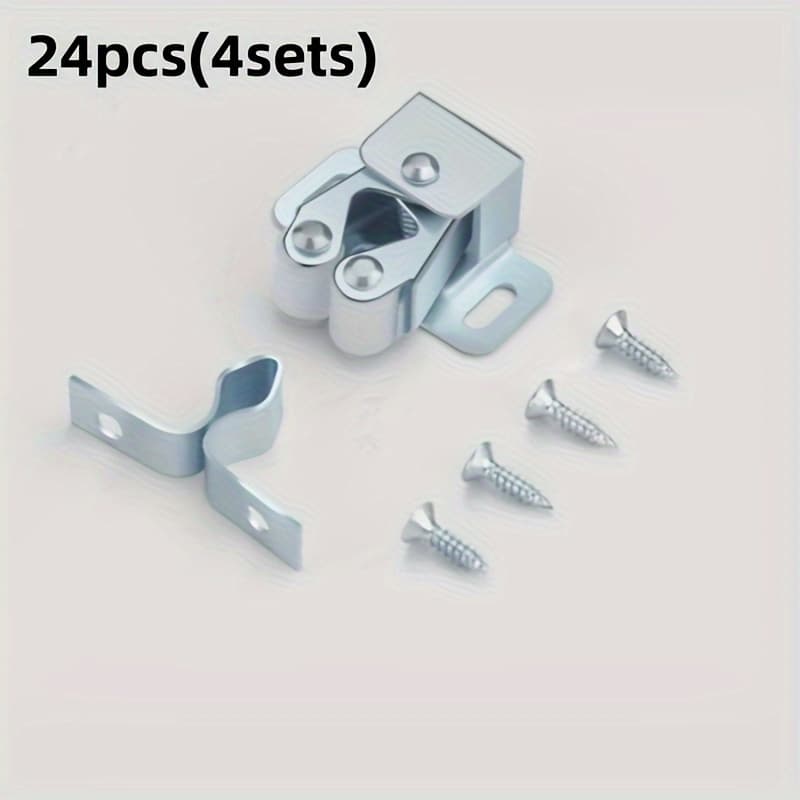 TEMU Metal 24pcs Cabinet Door Magnetic Catch Clips - 4 Set For Furniture And Cabinet Doors