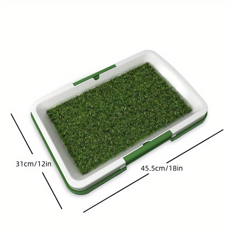 TEMU Dog Potty Training Mat With Artificial Grass, Non-slip Pet Toilet, Indoor Puppy Potty Box, Dog Pee Mat With Artificial Grass Mat And Tray Dog Training Toilet