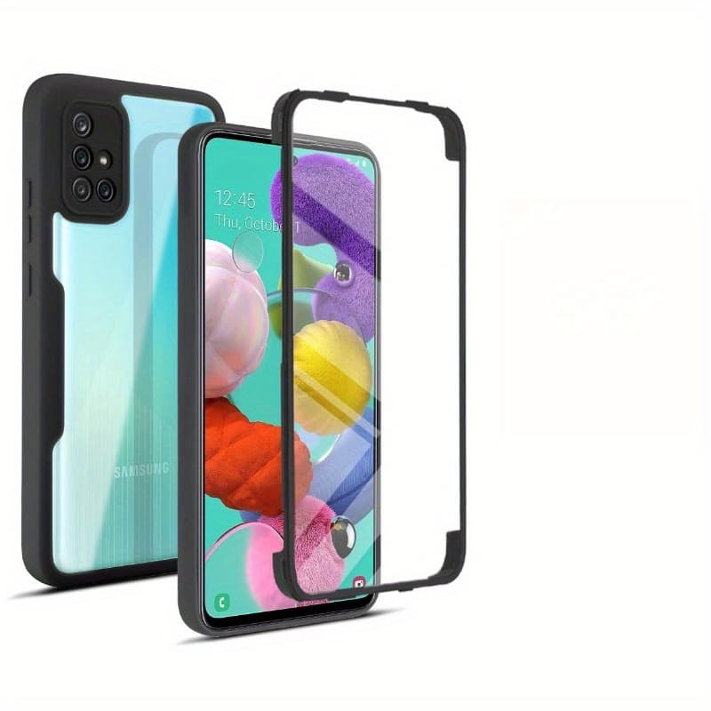 TEMU Phone Case - Qicai Series, The Front Screen And Back Cover Are Fully Wrapped, Dustproof, And Drop-proof, Lens Protection, More Safe And Durable.for Sam A51 52 52s 53 54 55