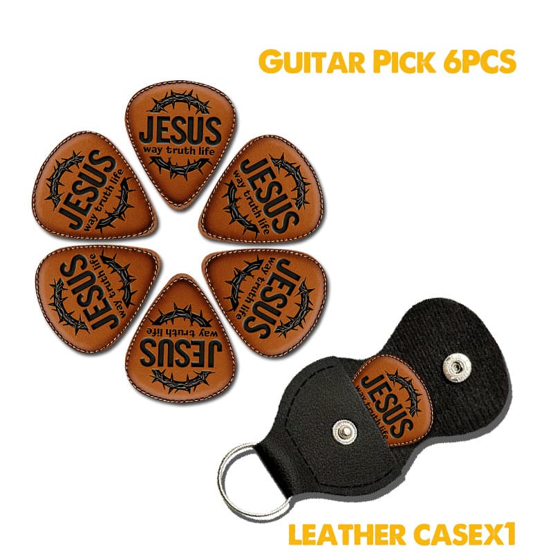 TEMU The 6pcs Guitar Picks Set Features Designs And A Black Pouch For , Making It A Great Gift For Christmas Or Halloween. Of The Picks Is With Stitching And Thorn Patterns