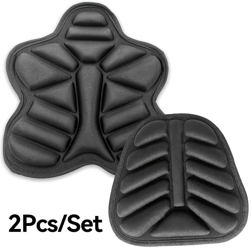 TEMU Motorcycle Seat Cushion 2pcs Set, Front And Pads, Universal Shock-absorbing, Breathable, Anti-slip Lycra Material, Suitable For Motorcycles And Scooters