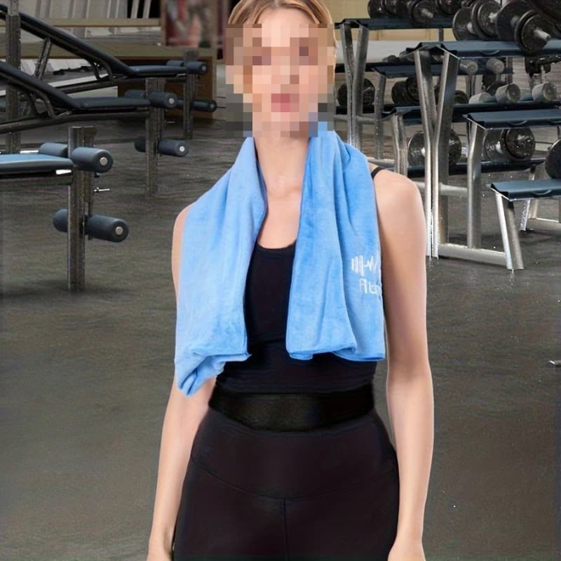 TEMU Sports Towel 25 X 105 Cm/9.84 X 41.34 Inches Soft Absorbent Quick-drying Suitable For Gym, Running, Exercise, Yoga, Outdoor Wiping Sweat