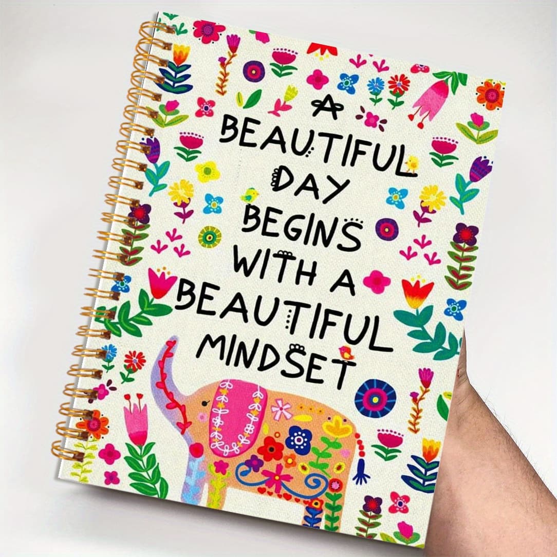 TEMU 1pc Many Items Have Simple Stroke Patterns Of Elephants Notebook Perfect Gifts For Writing Notebook Diary Notebook Office Stationery Birthday Christmas Gift 5.5x8.3in With 50 Pages