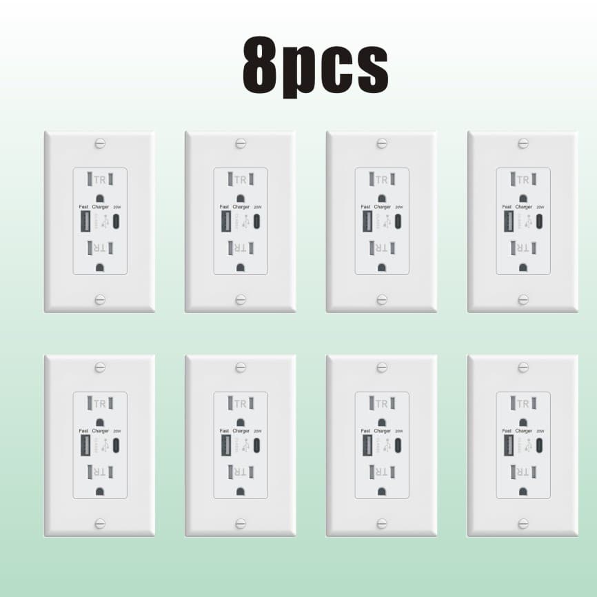 TEMU 8 Sheets/pack - Funny Simulation Socket Wall Sticker Labels - Simulation Vinyl Stickers Office Prank Gifts, Perfect For Office And Home Use