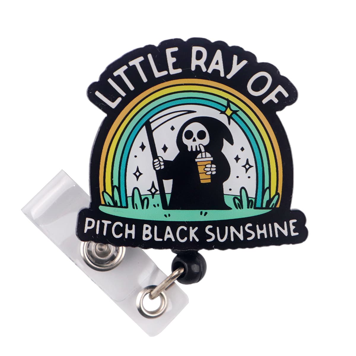 TEMU Cute 2d Flat Retractable Holder Reel With Cute Design, Nurse Hospital Badge Holder Office Lanyard 1pc