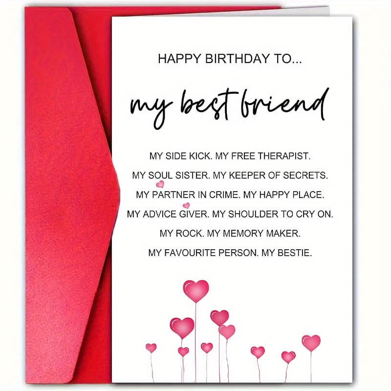 TEMU 1 Birthday Card For - High-quality Paper, Includes Envelope, Perfect For Family, , Parents, And Neighbors
