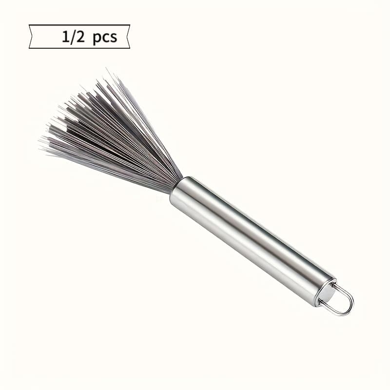 TEMU Multi-functional Long Handle Wall-mounted Cleaning Brush, Stainless Steel Material- Suitable For Living Room, Bedroom, Bathroom, Kitchen, And Furniture, With A Stable Grip