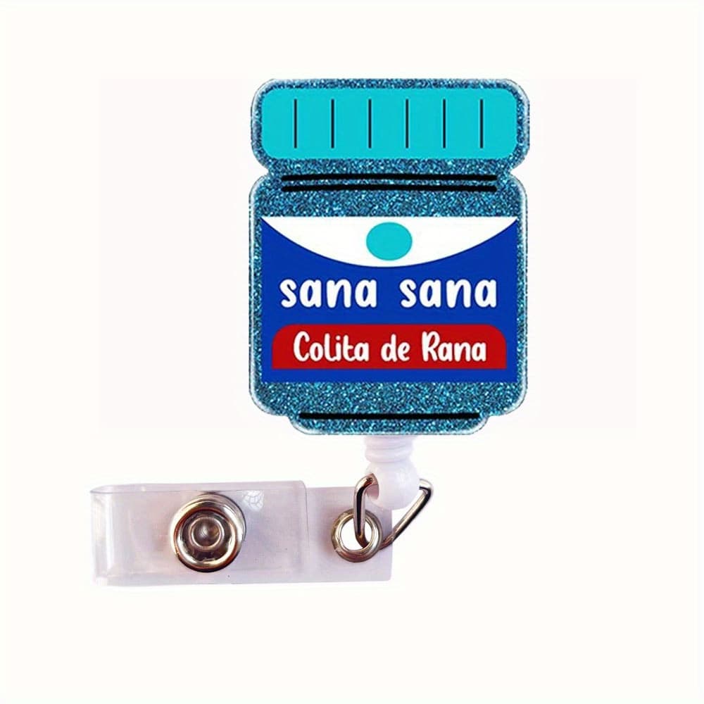 TEMU 2d Retractable Holder Reel With Cute Cartoon Design, Nurse Hospital Badge Holder Keychain Office Lanyard 1pc