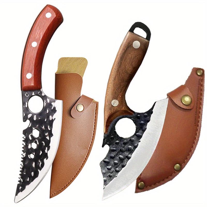 TEMU 2pcs Knife- Kitchen Utility Butcher Cutting Peeling Meat Knife- Handcrafted Bone Knife- For Vegetables Meat Small Pocket Kitchen Knife Stainless Steel Slicing Cooking Mini Knife, Kitchen