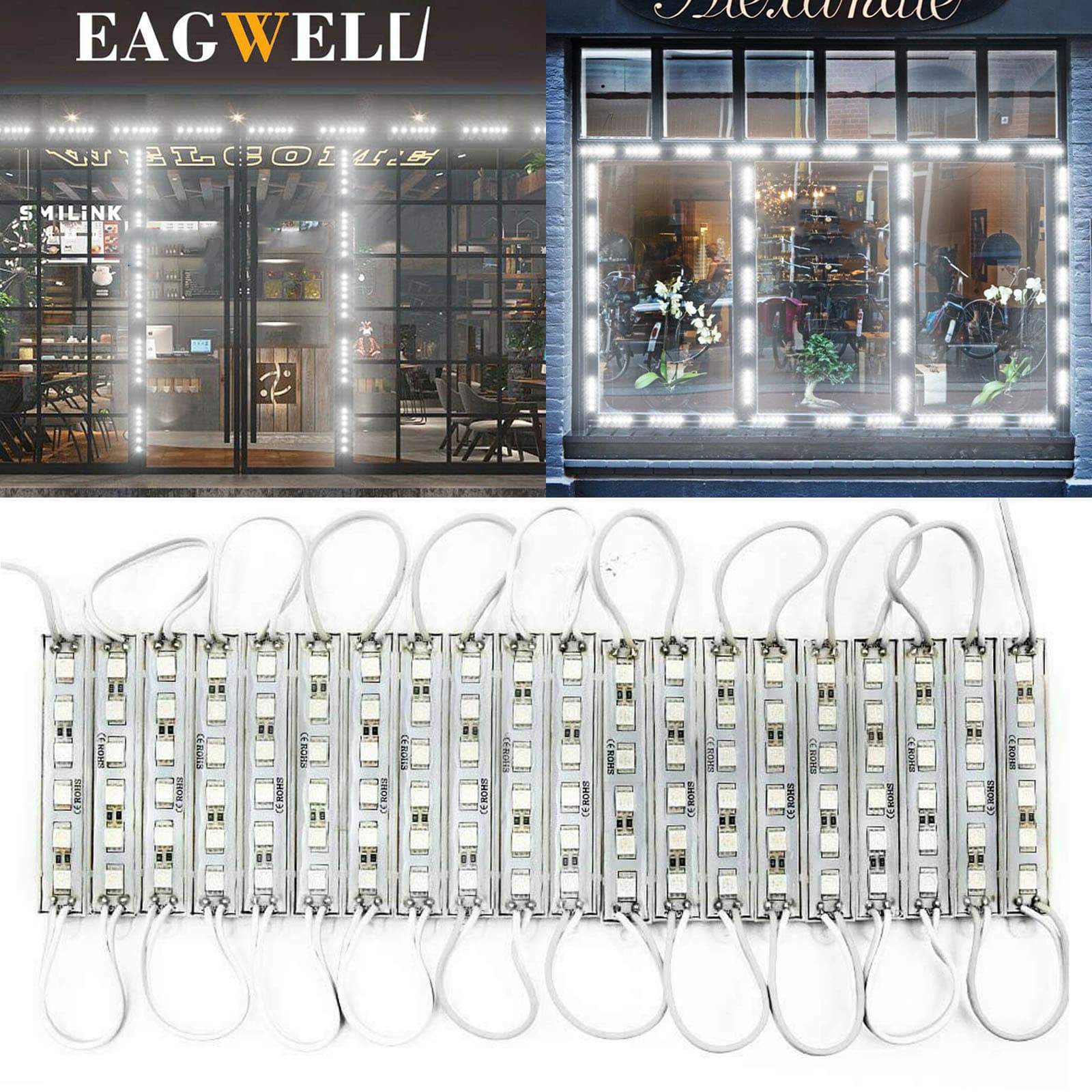 TEMU 5054 Smd 12v 240 Leds Van Interior Lights | Ceiling Dome Lamp Lights For Van Rv Trailer Boat Bus, 40 Modules White, Applicable, Without Battery