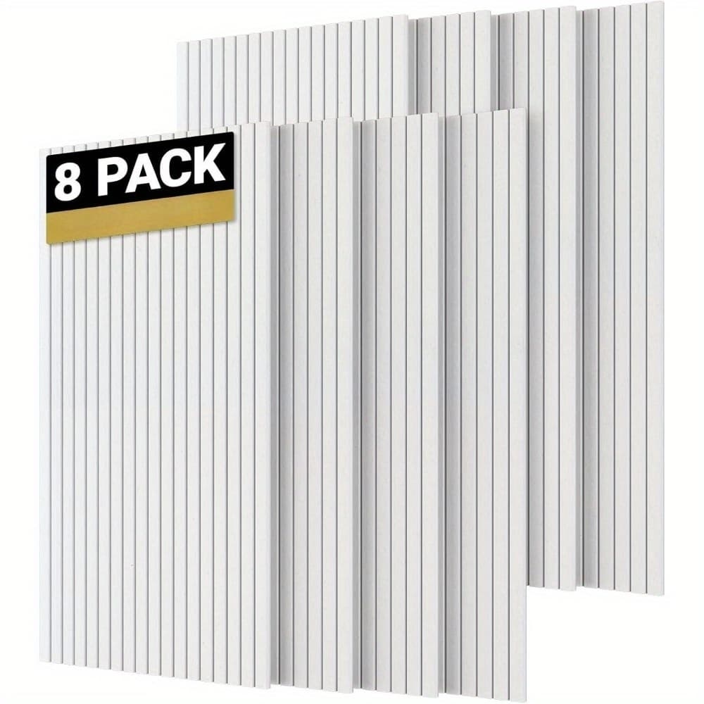 TEMU Cofit 8 Pack Large Acoustic Panels, 23.6'' X 11.8'' X 0.4'' Acoustical Wall Panel, Self-adhesive Sound Proof Panels, Decorative Soundproof Wall Panels For Echo Absorption For Office