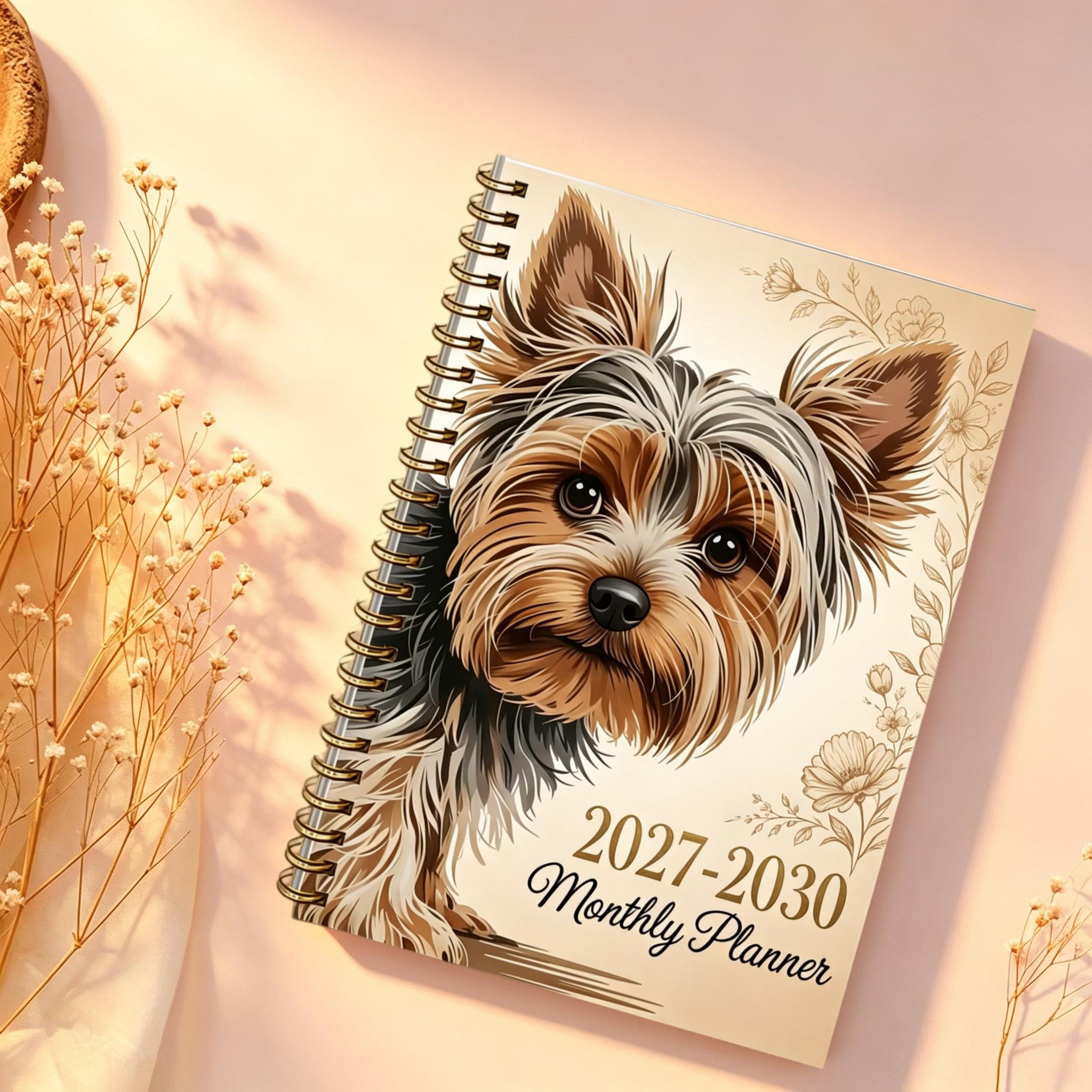 TEMU 2027-2030 Monthly Planner/calendar - 2027 To December 2030, 4-year Monthly Planner, Fun Floral Theme Cover , Annual Calendar Planner, Monthly Tabs, 48 Month Calendar, 5.5 X 8.3 Inch Thick Paper