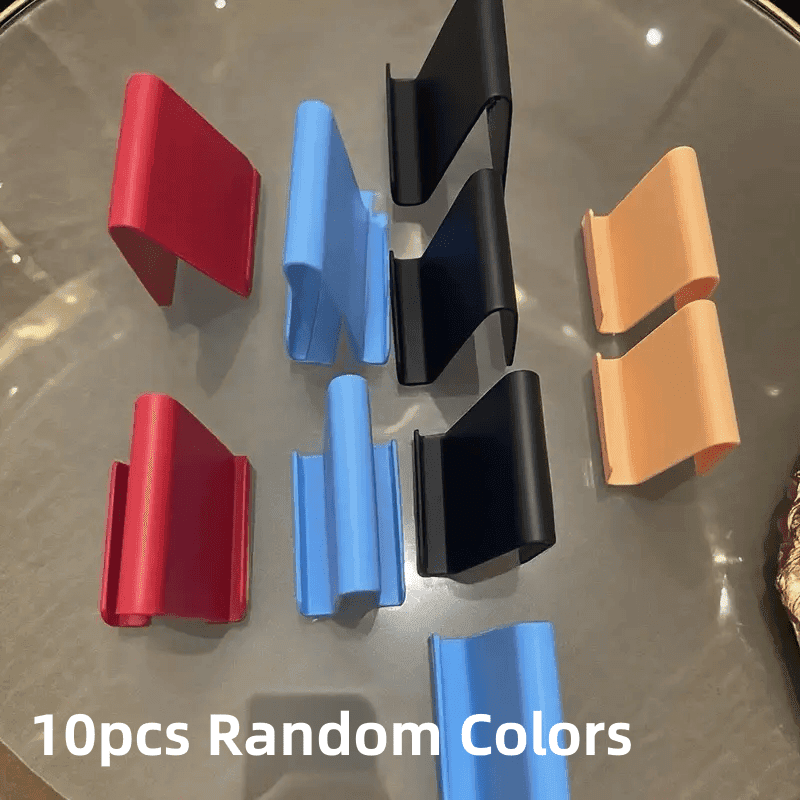 TEMU 10pcs Random Colors Portable Phone Stand - Card Design, Durable Pp Material, Multiple Colors , Suitable For Desk,the Best Gifts For Christmas, New Year, Valentine's Day, Carnival, And Easter