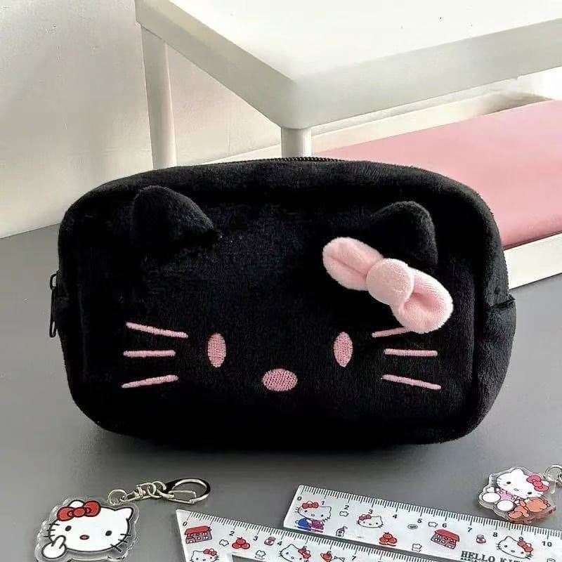 TEMU Pencil Case Cute Plush Pencil Case Large Capacity Cartoon Storage Bag