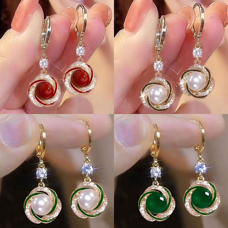 TEMU 8pcs Elegant Minimalist Earrings - Party & Casual Attire, Dainty Suitable For Christmas, Birthday Gifts, Wear - 8pcs