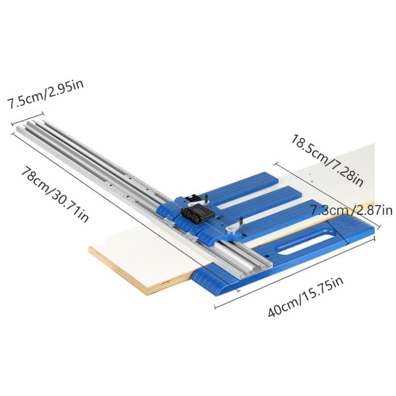 TEMU Heavy-duty Metal Circular Saw Guide Rail | Manual Precision Cutting Tool For, Woodworking, And Construction, No Electricity Required, And , Stable Structure, Ideal Christmas Gift For Men