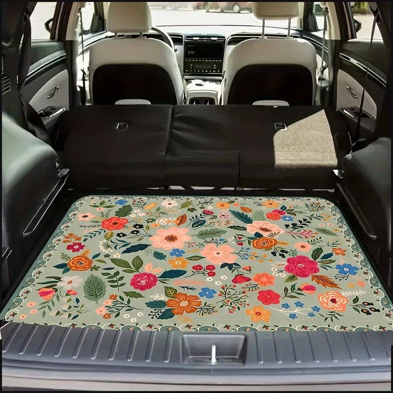 TEMU A Floral-patterned Car Mat That Your Interior Clean And Stylish, Practical And Elegant, While Enhancing The Personality Of Your Interior.