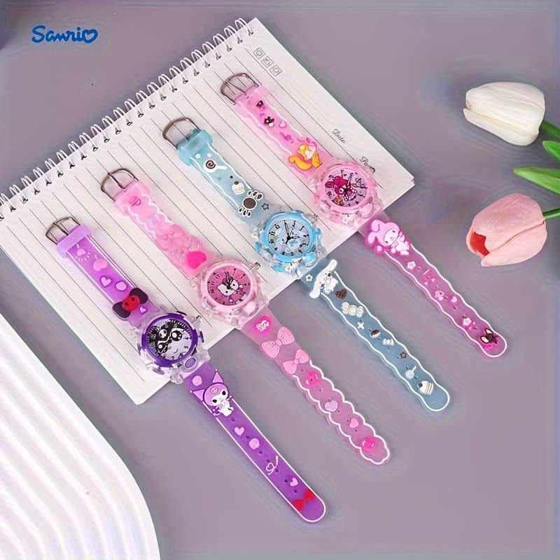 TEMU ) 4pcs, Kawaii Hello Kitty New High Level Cartoon Watches, , Perfect Christmas Party Decoration Watch, Suitable For Birthday Gifts, Party Gifts, And A For Valentine's Day.claim
