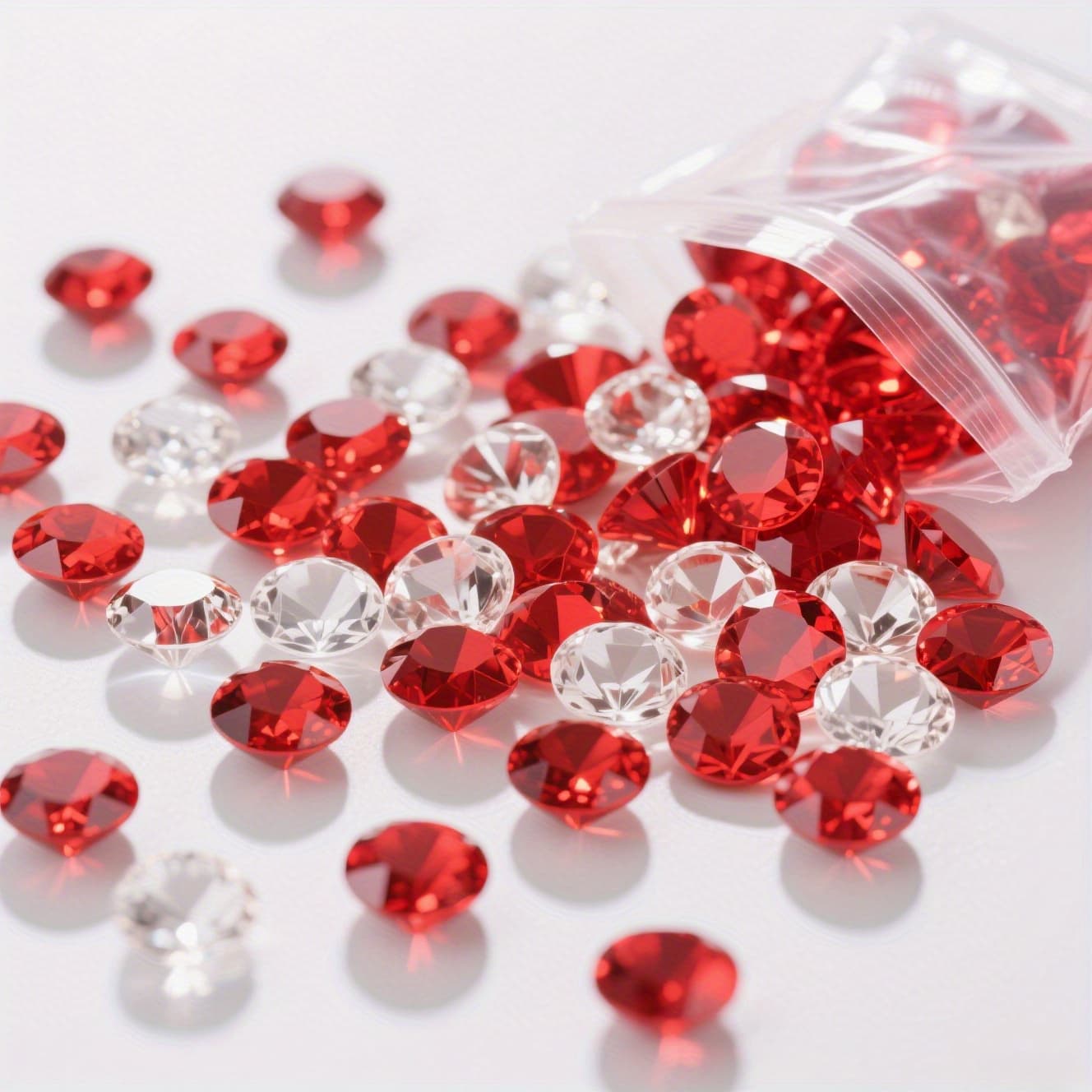 TEMU 3650pcs Real-looking Fake Diamonds - Gemstones Suitable For Wedding, Christmas & Vase Filler Centerpieces, Table Decorations, Candle & Makeup Stand Beads - Pack For Home Decor