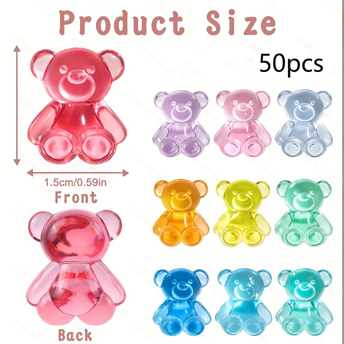 TEMU 50 Sets Mini Resin Bear Packs – Small Resin Animal Miniature Teddy Bear Decorative Items – Cute Hidden Counting Dolls – Home Office Desk Decorations