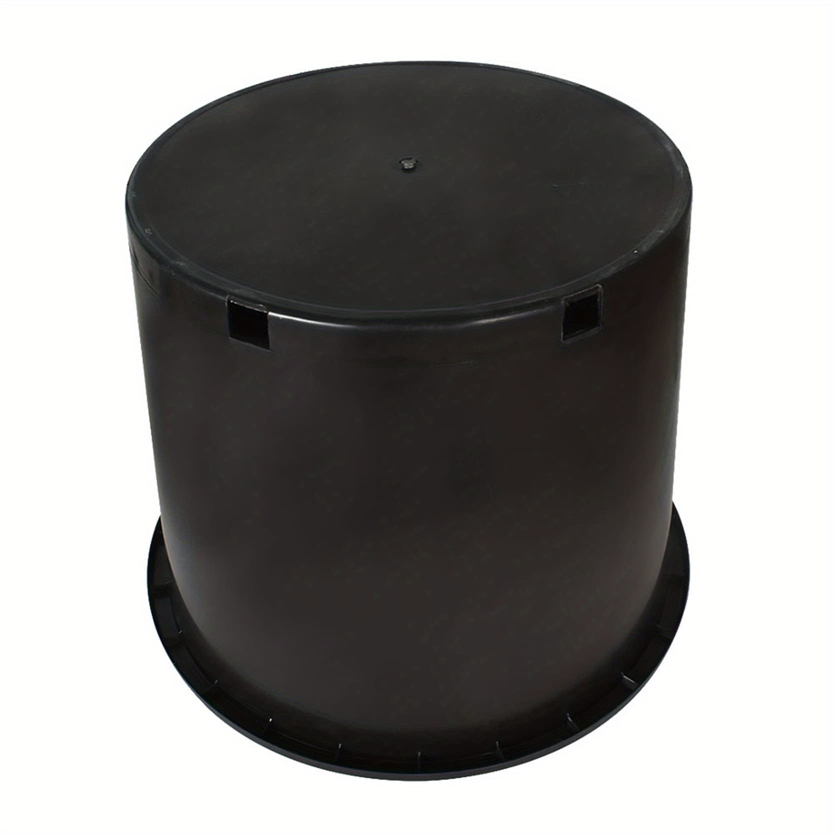 TEMU 10pcs 7 Gallon Round Black Nursery Pots With Drainage Hole Thermoformed Nursery Pot For Flowers And Plants