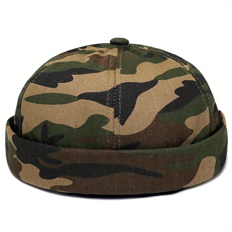 TEMU 1pc Of Brimless Hats Suitable For Men And Women, Including Beanie, Docker, Sailor, And Skull Styles, Featuring Adjustable Designs And Camouflage Patterns