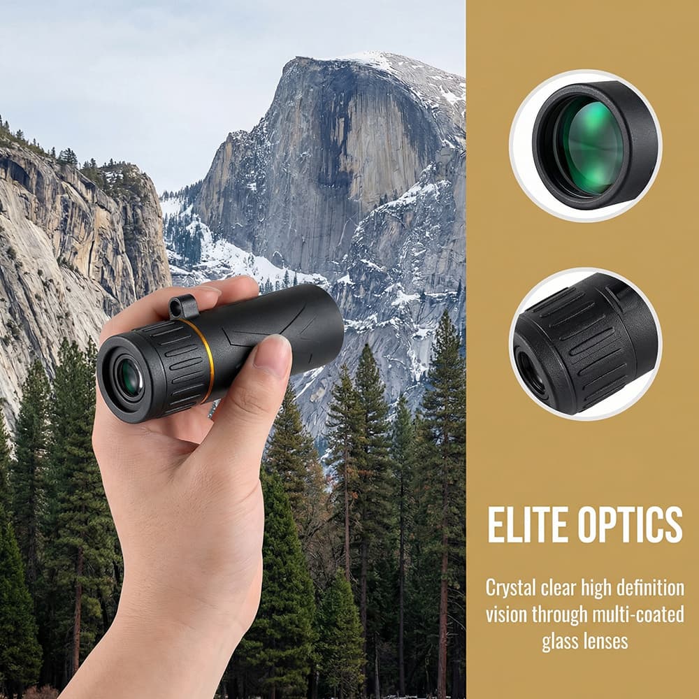 TEMU 10x30 Monocular Telescope - Manual Telescope With , Durable Rubber Armor & Compact Pocket Scope Suitable For Bird Watching, Hiking, Hunting, Fishing, Travel, Portable For And