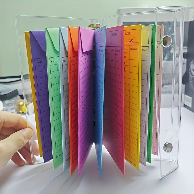 TEMU 1 A6 Loose-leaf Folder, Including The Folder And 12 Envelopes. Suitable For School Supplies Gifts Or Office Gifts. Comes With Budget Envelopes, Suitable For Budget Management.