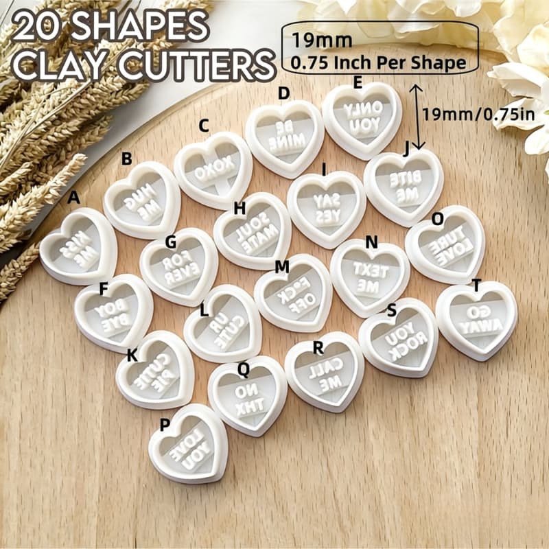 TEMU Set Of 20 Heart-shaped Polymer Clay Cutters Designed For Crafting Earrings And Jewelry For , Including Easter And Valentine's Day. Tools Are Made From Pla And Are Perfect For Projects