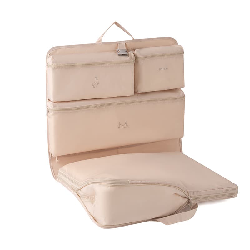 TEMU 6-in-1 Compression Packing Cubes | Travel Organizer For Clothes, Underwear & Essentials | Foldable & Hangable For Effortless Suitcase Packing