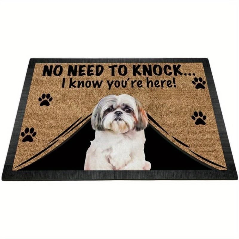 TEMU 31x20in, 1pc Shih Tzu Welcome Area Rugs | Anti-slip | Perfect For Dog Lovers | Indoor/ Outdoor Use | Ideal Gift For Christmas, Easter, Thanksgiving, Valentine's, Gift|humorous Welcome Mat