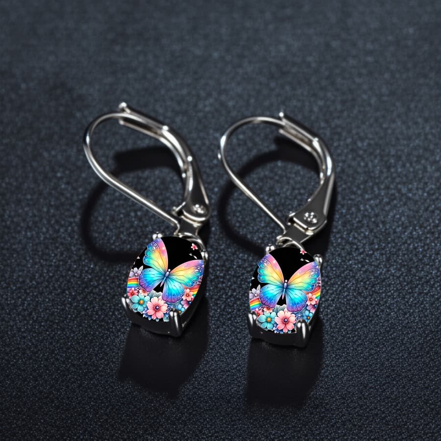 TEMU 2pcs Earrings Rainbow Earrings Floral Earrings Pendant Earrings Nature Earrings Jewelry Accessories Unique Jewelry Christmas Gifts Valentine Gifts Everyday Gifts Spring Gifts