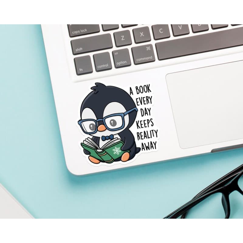 TEMU Vinyl Sticker Featuring A Penguin Book For Each Day